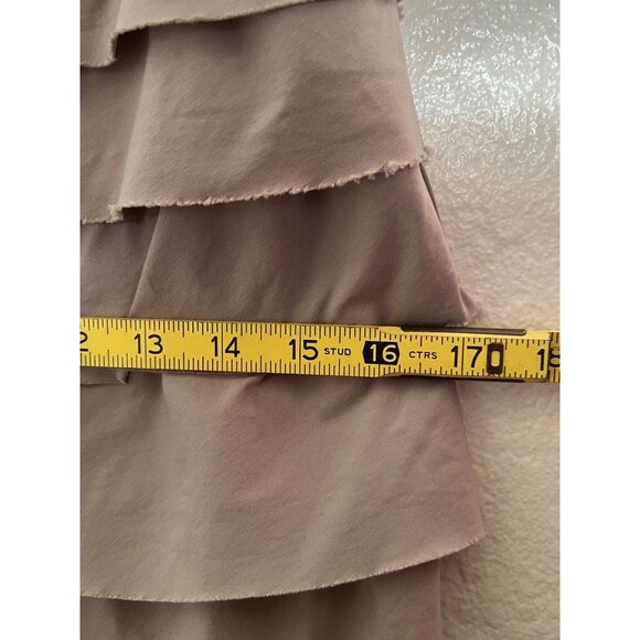 Alfani 8 Gray Sleeveless Tiered Ruffle Dress Cotton/Spandex Blend Pullover - Picture 15 of 16